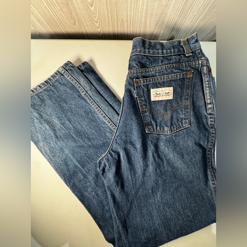 Levi's White Label Denim Jeans Vintage Women's Dark Wash Straight High Waist